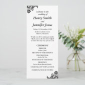 Wit op zwart plat programma (Staand voorkant)