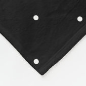 Wit Op Zwarte Lauwerier Monogram Stippenpatroon Fleece Deken (Hoek)