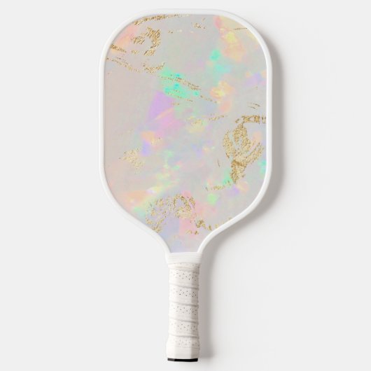 wit optisch effect pickleball paddle (Achterkant)