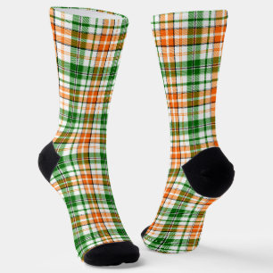 Wit Oranje Groen Geruit Schotse Design Sokken