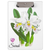  wit orchidee ventilator, aangepast klembord (Voorkant)