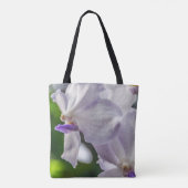 Wit orchideeënCanvas tas (Achterkant)