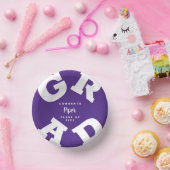 Wit over Paars Afstuderen gepersonaliseerd Papieren Kommen (Feest)