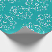 Wit over Zee Groene Atom Symbolen Cadeaupapier (Hoek)
