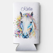  wit paard bloemen gepersonaliseerd (Achterkant)