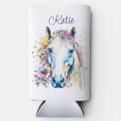  wit paard bloemen gepersonaliseerd (Voorkant)