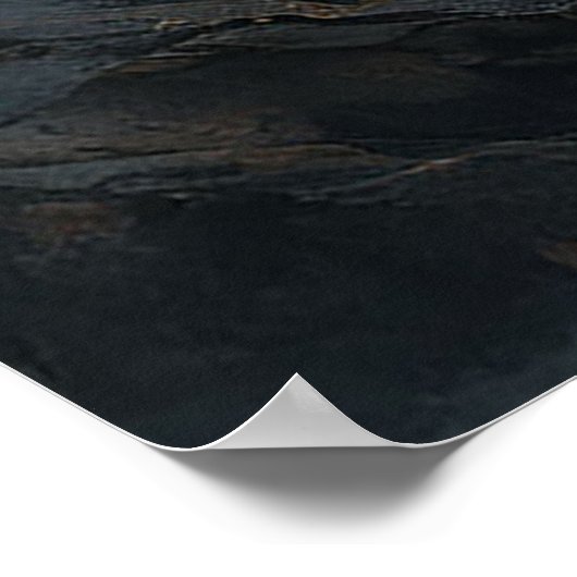 Wit paard loopt door het water poster (Hoek)