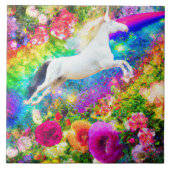 Wit Paard Modern Classic Afbeelding Tegeltje (Voorkant)