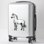 Wit Paard Sticker (Koffer)