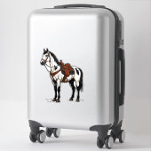Wit Paard Sticker (Koffer)