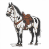 Wit Paard Sticker (Voorkant)