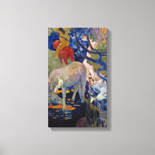Wit Paard van Paul Gauguin Canvas Afdruk
