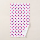 Wit Paars Roze Stippen Patroon Bad Handdoek (Handdoek)