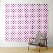 Wit Paars Roze Stippen Patroon Wandkleed (In Situ (horizontaal))