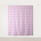 Wit Paars Roze Stippen Patroon Wandkleed (Voorkant)
