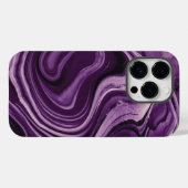 Wit Paarse Marmer Case-Mate iPhone Case (Achterkant (horizontaal))