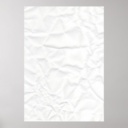 WIT-papier kreukt kreukvaste textuur, ruw monster Poster (Voorkant)