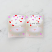 Wit parel effect met harten kaart (Binnen)