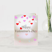 Wit pareleffect met hart kaart (Voorkant)