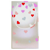 Wit pareleffect met hart klein cadeauzakje (Achterkant)