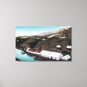 Wit passer en spoorweg Yukon Canvas Afdruk