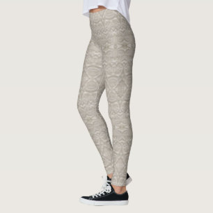 wit patroon leggings