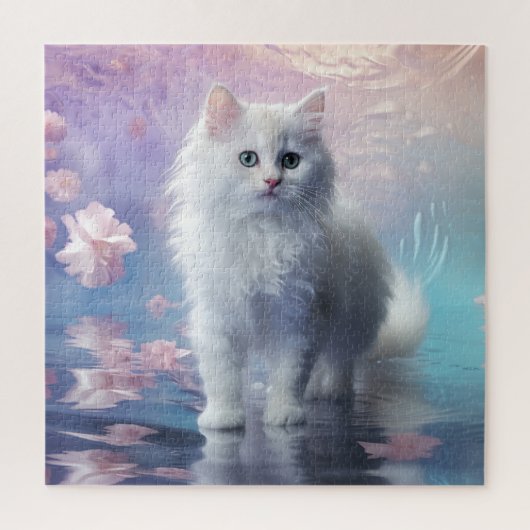 Wit Perzisch Kitten Legpuzzel (Verticaal)