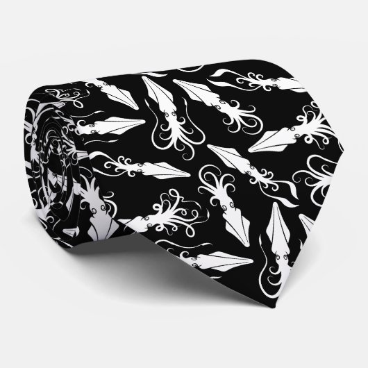 wit pijlinktjespatroon stropdas (Opgerold)