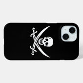 Wit, Piraat Vlag Calico Jack, Schedel & Cutlass Case-Mate iPhone Case (Achterkant (horizontaal))