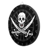 Wit, Piraat Vlag Calico Jack, Schedel & Cutlass Dartbord (Voorkant Rechts)