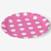  wit polka stippenpatroon papieren bordje (Gekanteld)