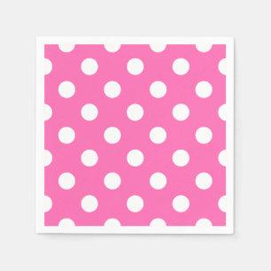  wit polka stippenpatroon servet