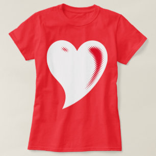 Wit Pop Art Hart T-shirt