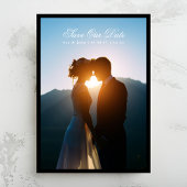 Wit Premium Script Classic Foto Zwart Lijst Save The Date