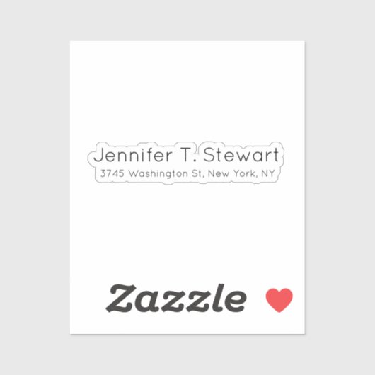 Wit Professioneel Elegant Eenvoudig Sticker (Vel)