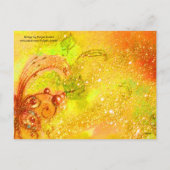 WIT-RABBIT MET EENVOUDIGERE EGG FEESTDAGENKAART (Achterkant)