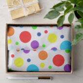 Wit Rainbow Spots Tissue Paper Tissuepapier (Geschenk)