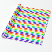 Wit Rainbow Stripes inpakpapier (Uitgerold)