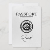 Wit Reno paspoort Bewaar de datum Save The Date (Voorkant)