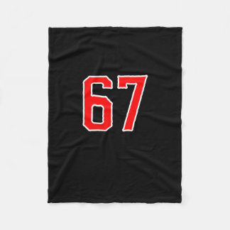 Wit Rode Sportteam Nummer #67 Swea Fleece Deken