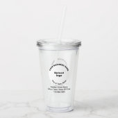 Wit Rond Zakelijk Merk op Acryl Tumbler Acryl Drinkbeker (Achterkant)