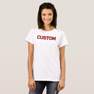 Wit & Rood CUSTOM University Vrouwen T-shirt