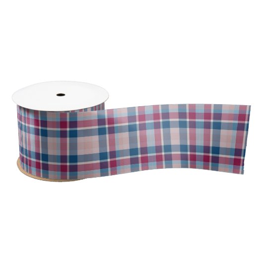 Wit, rood en blauw lijnenlint lint (Spoel)