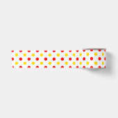 Wit Rood Geel Stippen Design Lint (Voorkant)
