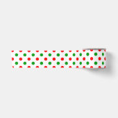 Wit Rood Groen Stippen Design Lint (Voorkant)