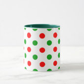 Wit Rood Groen Stippen Design Mok (Midden)