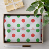 Wit Rood Groen Stippen Design Tissuepapier (Geschenk)