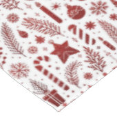 Wit rood kersttafelkleed tafelkleed (Gekanteld)