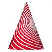 Wit Rood Papier Party Pet met Hart  Feesthoedjes (Links)