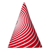 Wit Rood Papier Party Pet met Hart  Feesthoedjes (Rechts)